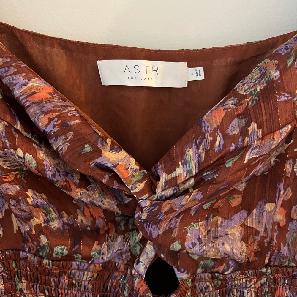 ASTR the Label Arlette Floral Long Sleeve Maxi Dress New with Tags Size Large - Picture 14 of 16